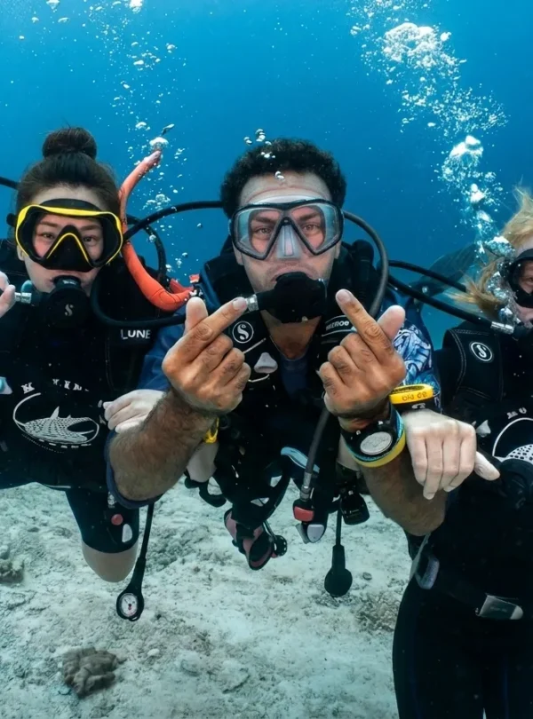 First-time scuba divers at the Daymaniyat Islands